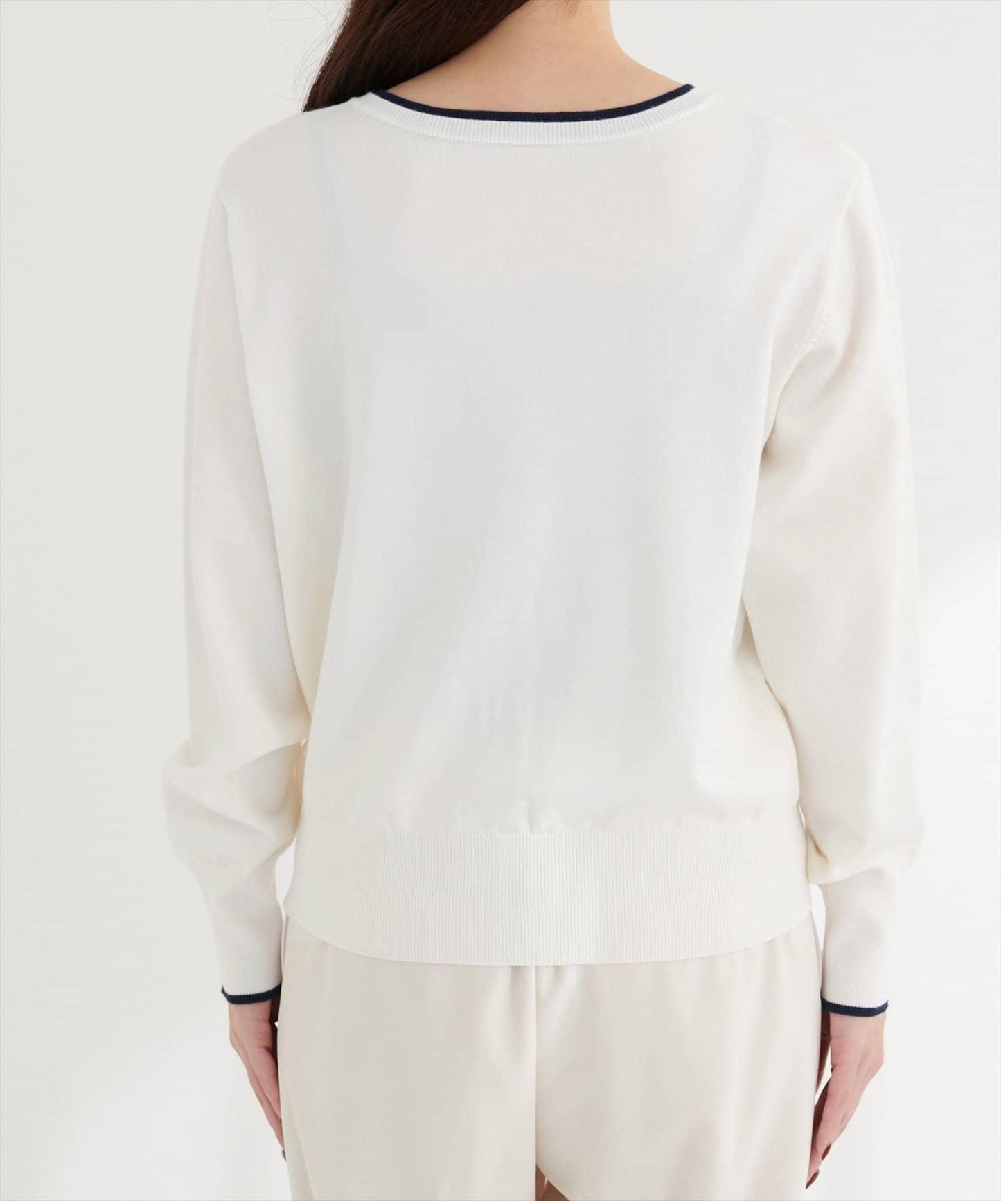 拼色金色紐釦針織開衫