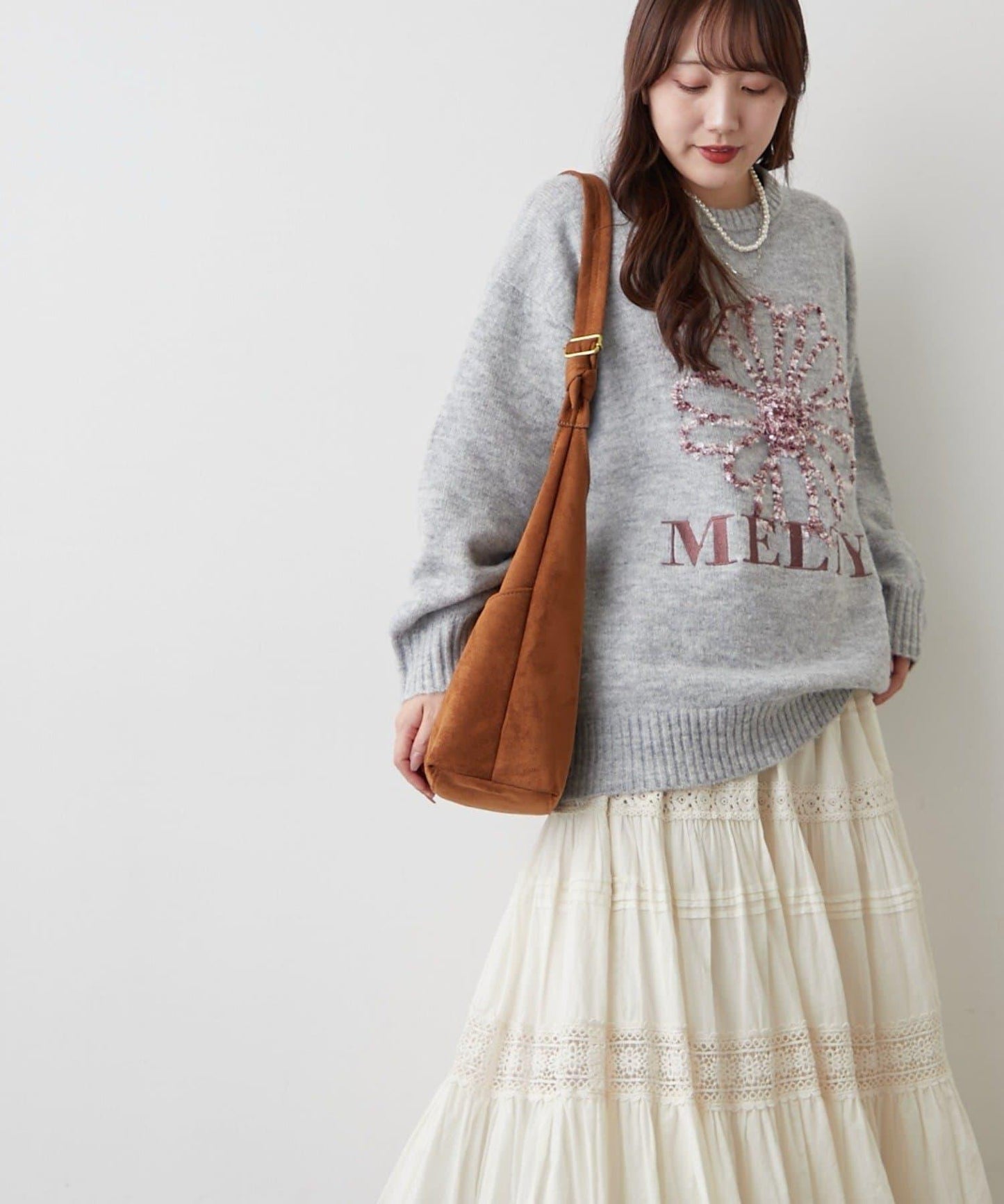 花卉提花針織毛衣