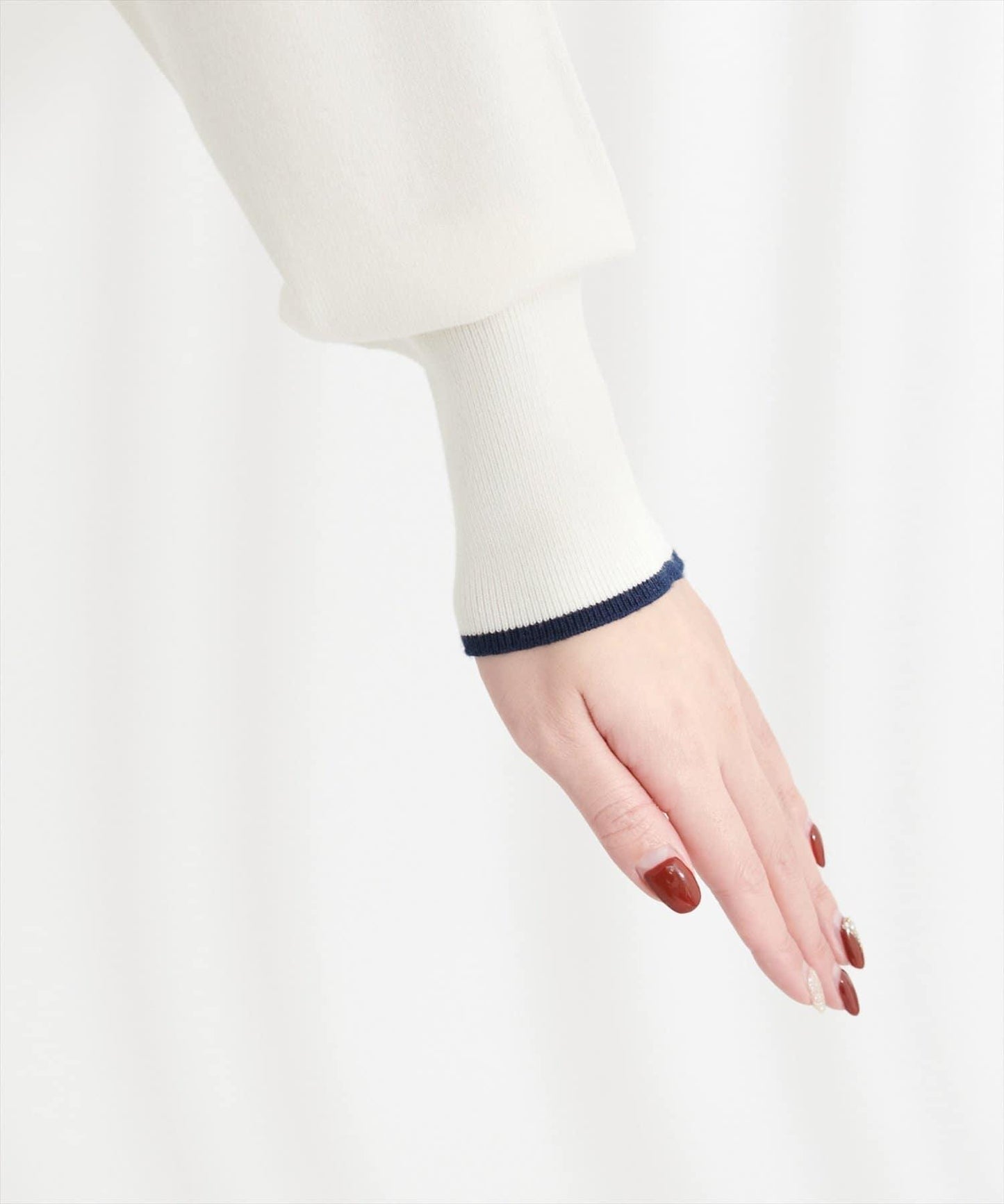 拼色金色紐釦針織開衫