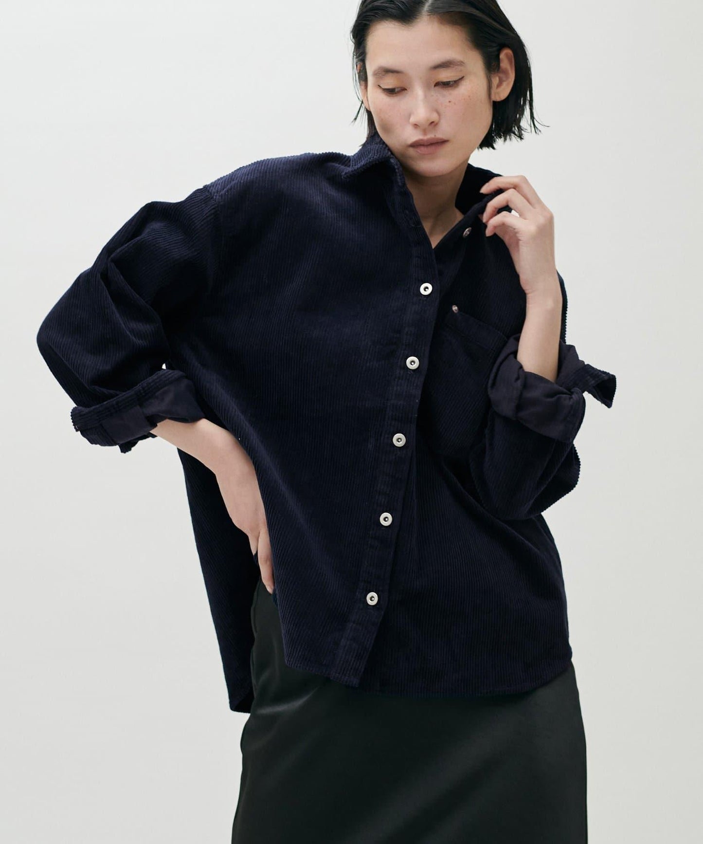 燈芯絨寬鬆襯衫