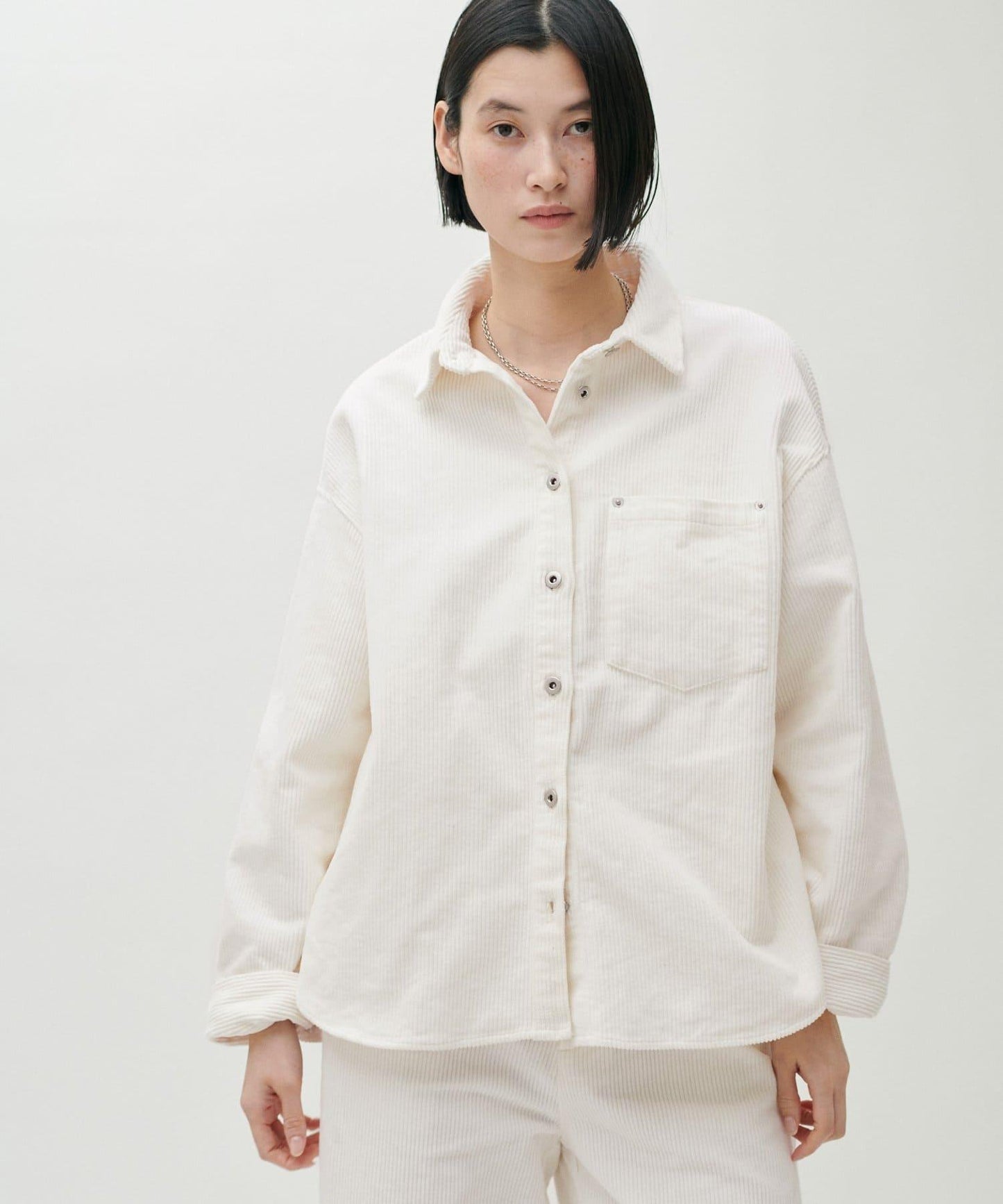 燈芯絨寬鬆襯衫