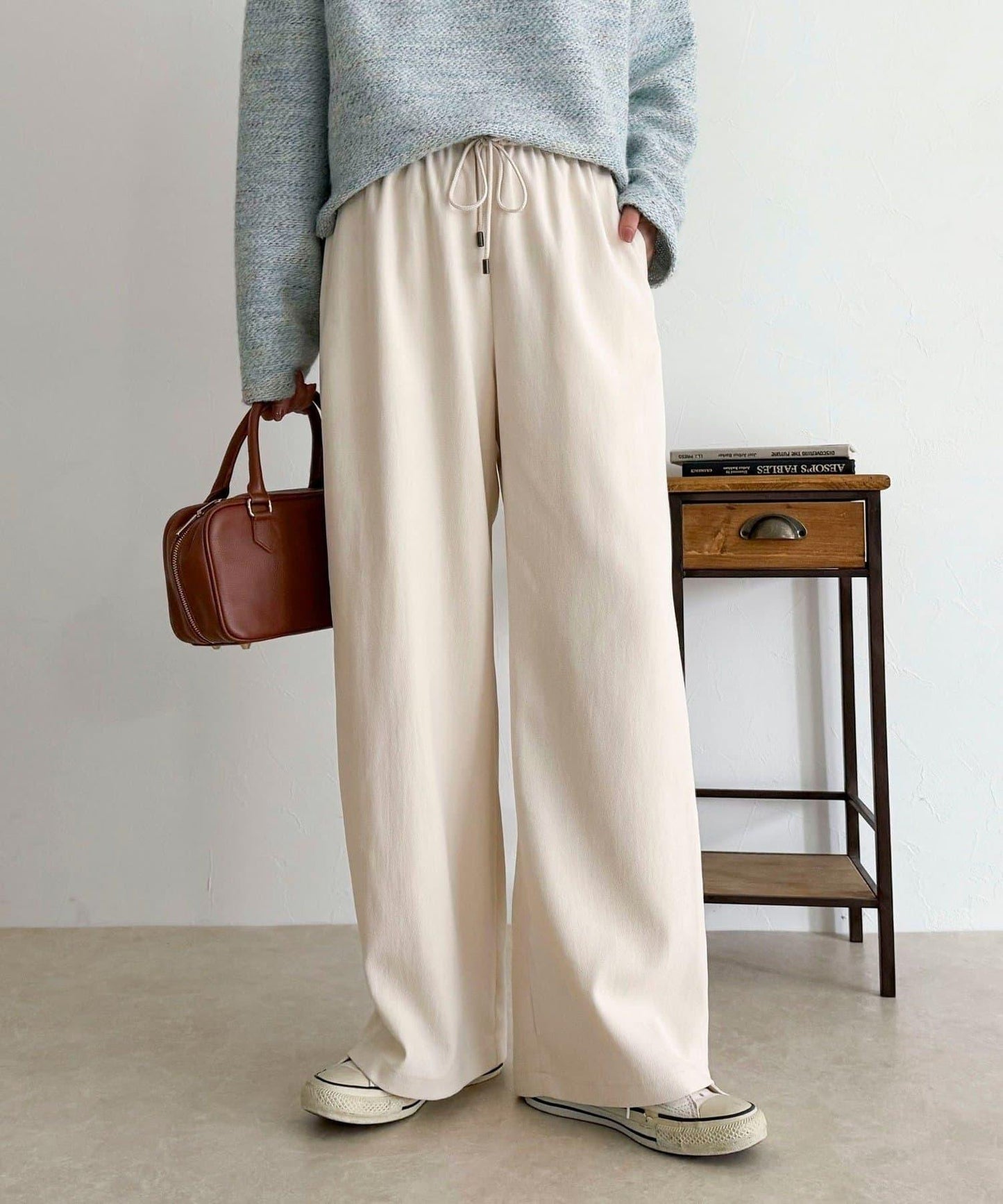 絲滑保暖半寬鬆休閒褲