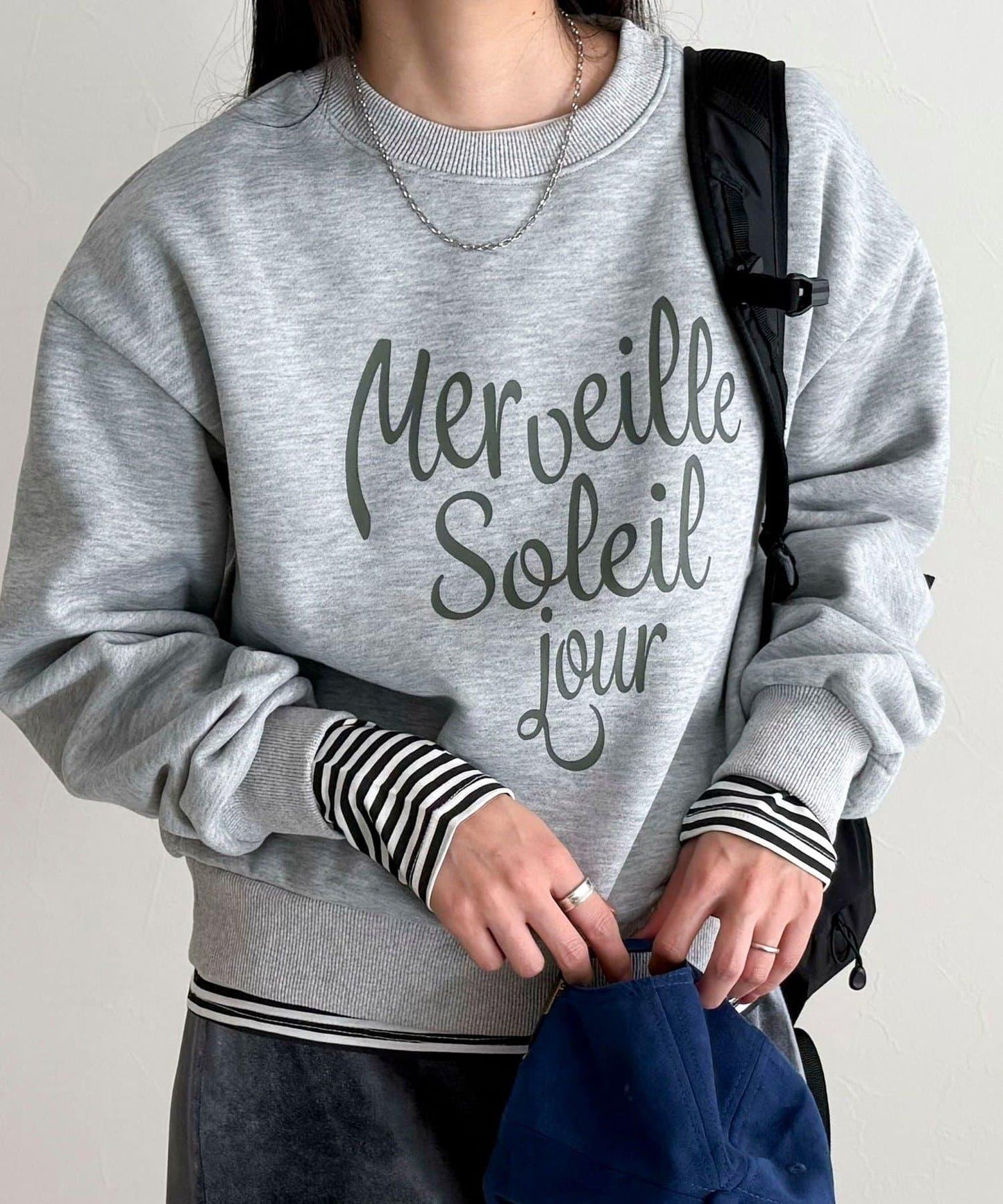 愛心圖案標誌印花衛衣套頭衫