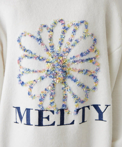 花卉提花針織毛衣