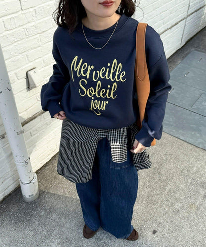 愛心圖案標誌印花衛衣套頭衫