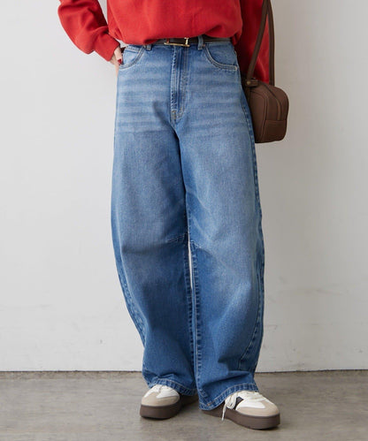 【2026春夏】弧形線條牛仔褲