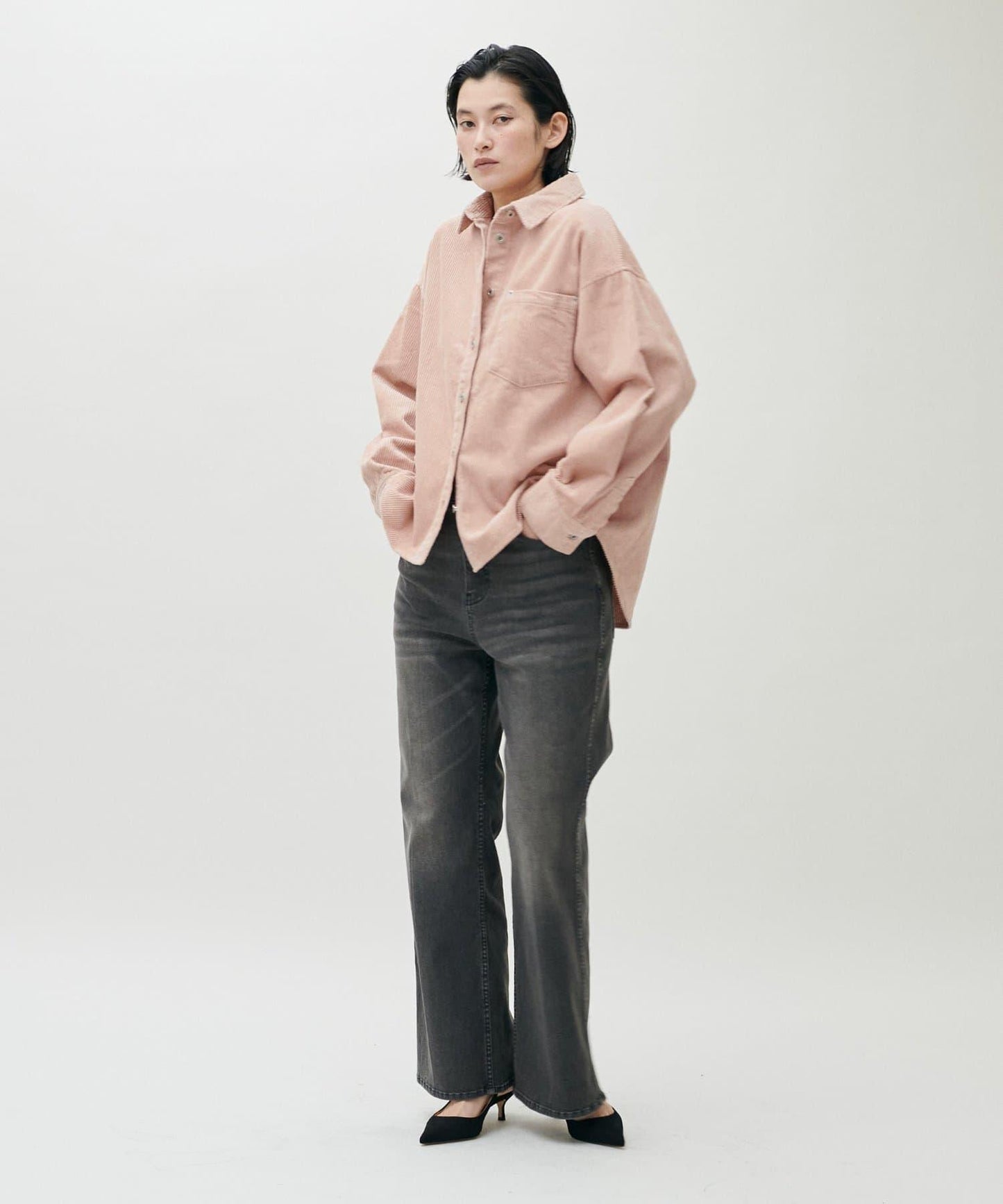 燈芯絨寬鬆襯衫