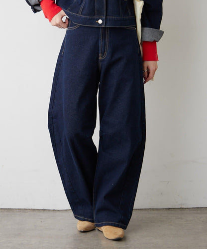 【2026春夏】弧形線條牛仔褲