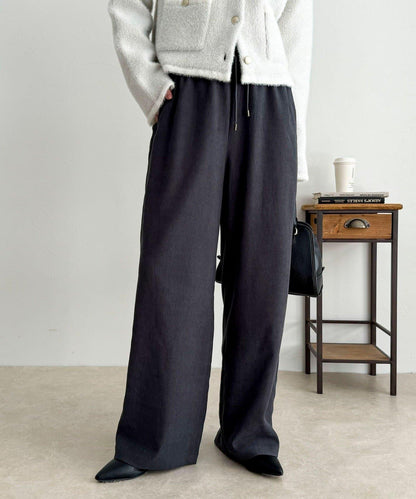 絲滑保暖半寬鬆休閒褲