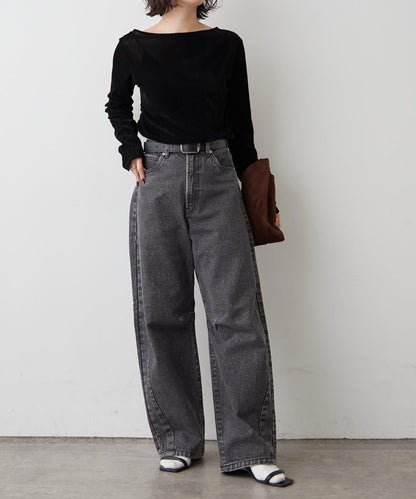 【2026春夏】弧形線條牛仔褲