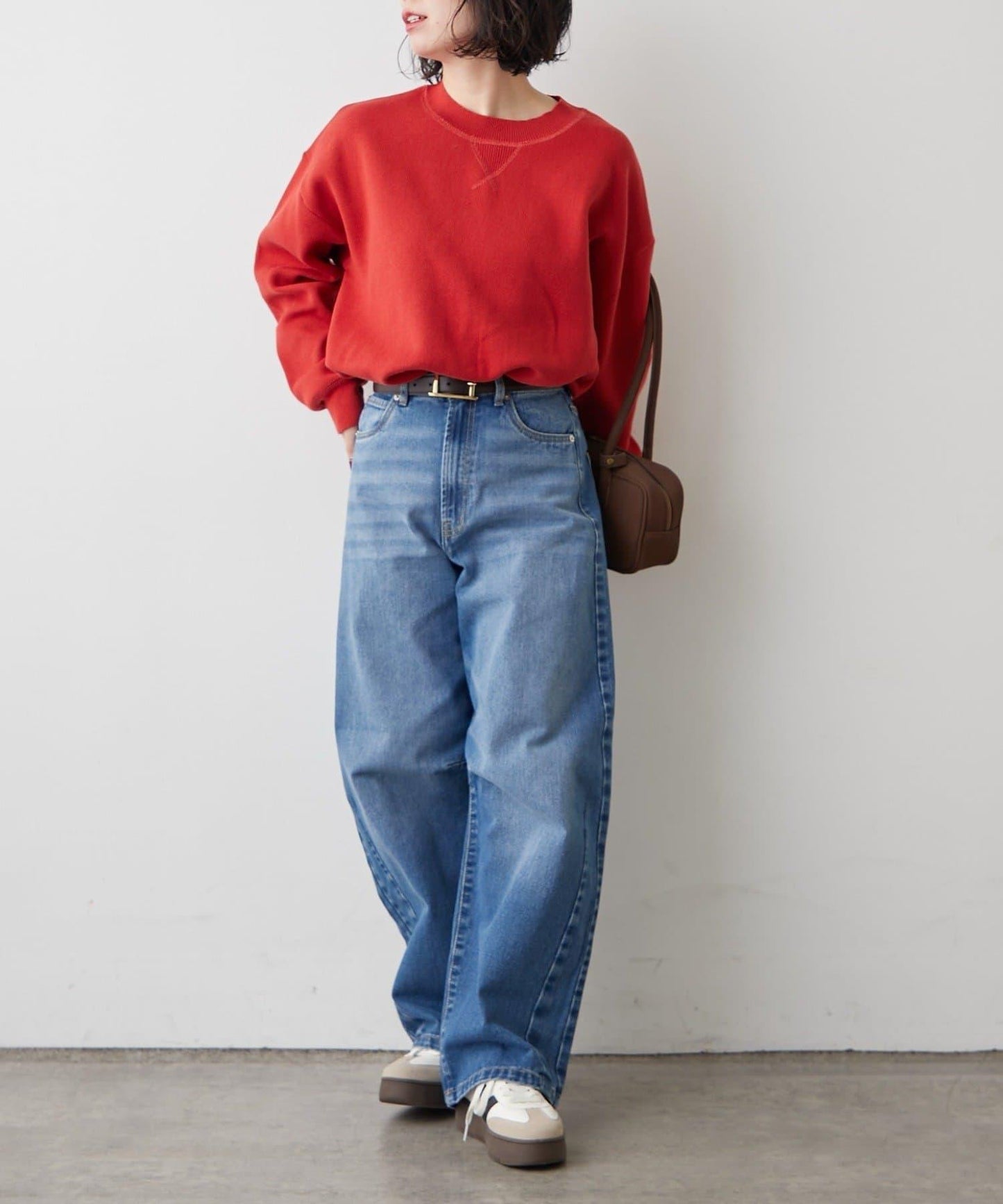 【2026春夏】弧形線條牛仔褲