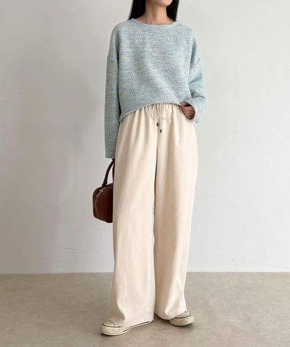 絲滑保暖半寬鬆休閒褲