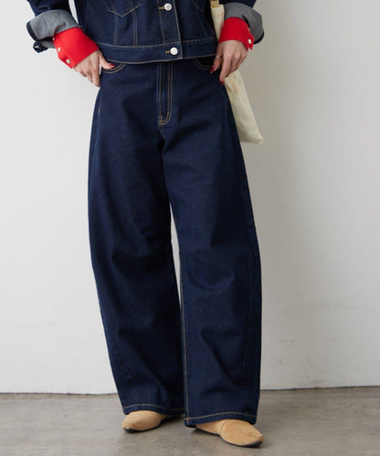 【2026春夏】弧形線條牛仔褲