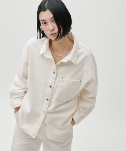 燈芯絨寬鬆襯衫
