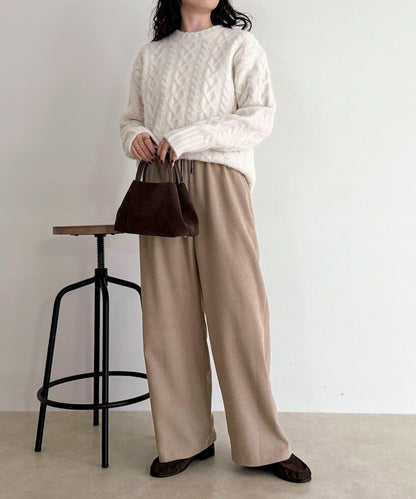 絲滑保暖半寬鬆休閒褲