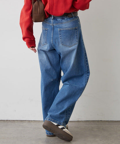 【2026春夏】弧形線條牛仔褲