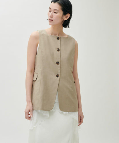 前後兩穿下襬蕾絲吊帶襯衫