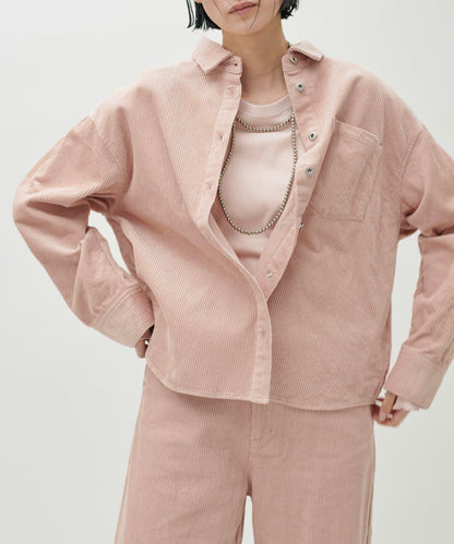 燈芯絨寬鬆襯衫