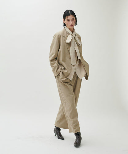 蝴蝶結大口袋牛仔襯衫