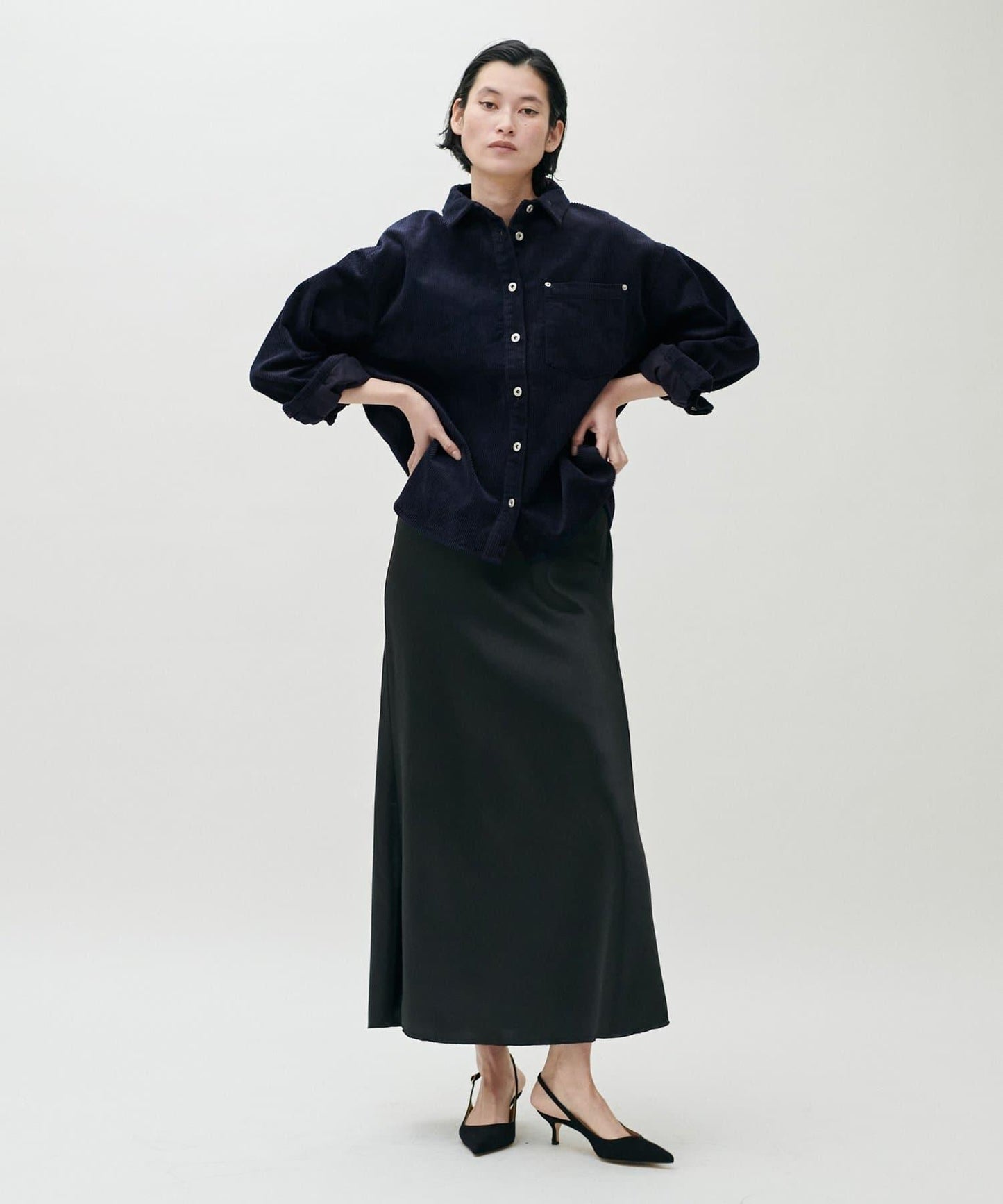 燈芯絨寬鬆襯衫