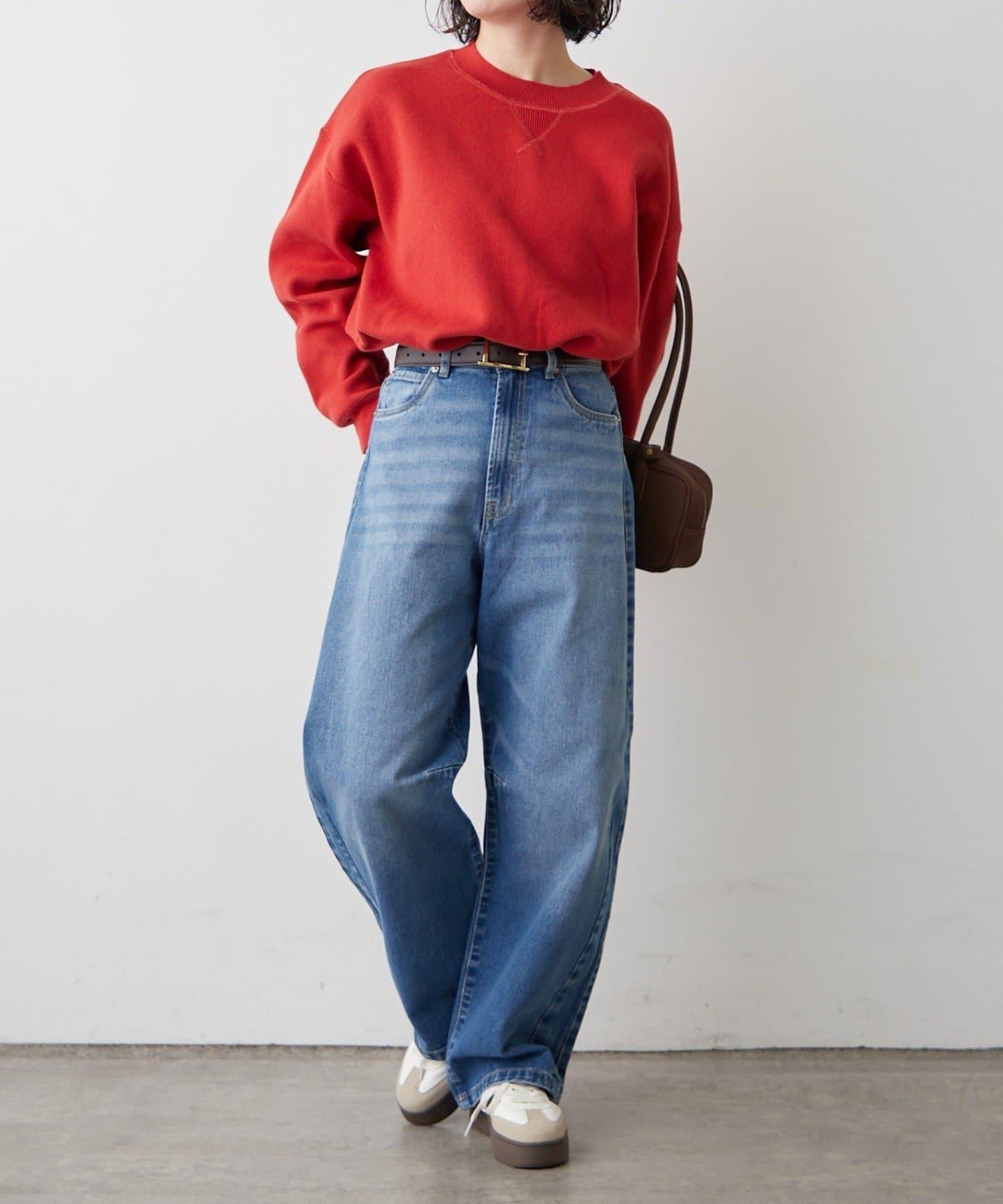 【2026春夏】弧形線條牛仔褲