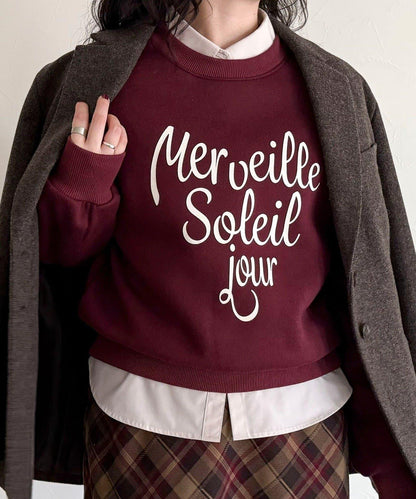 愛心圖案標誌印花衛衣套頭衫