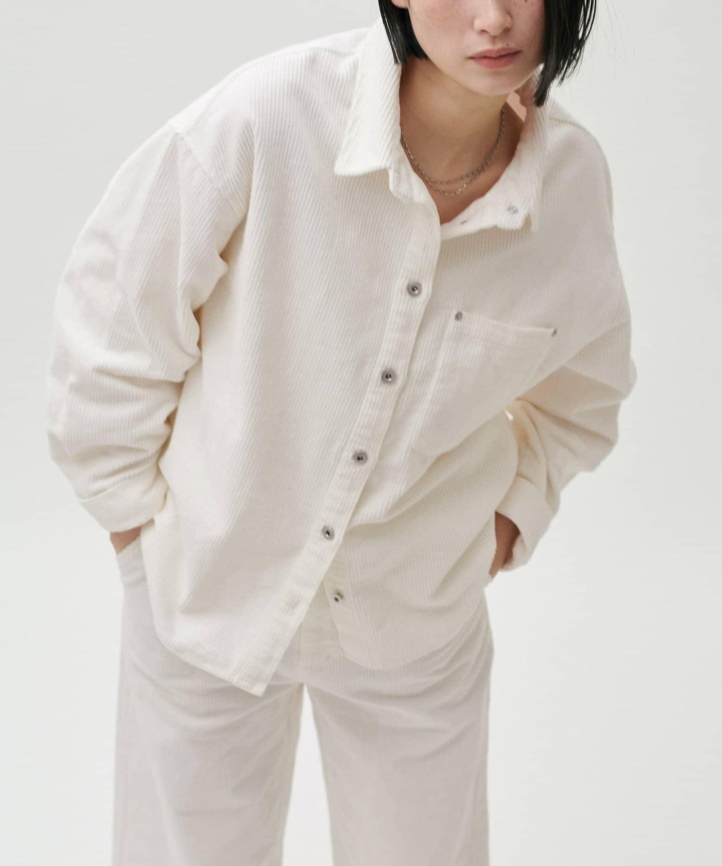 燈芯絨寬鬆襯衫