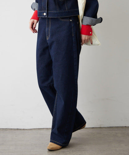 【2026春夏】弧形線條牛仔褲