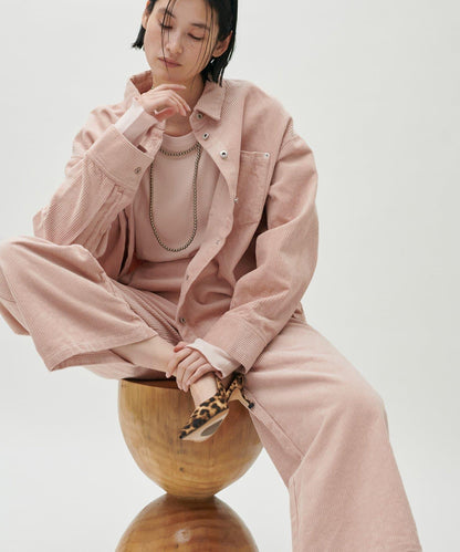 燈芯絨寬鬆襯衫