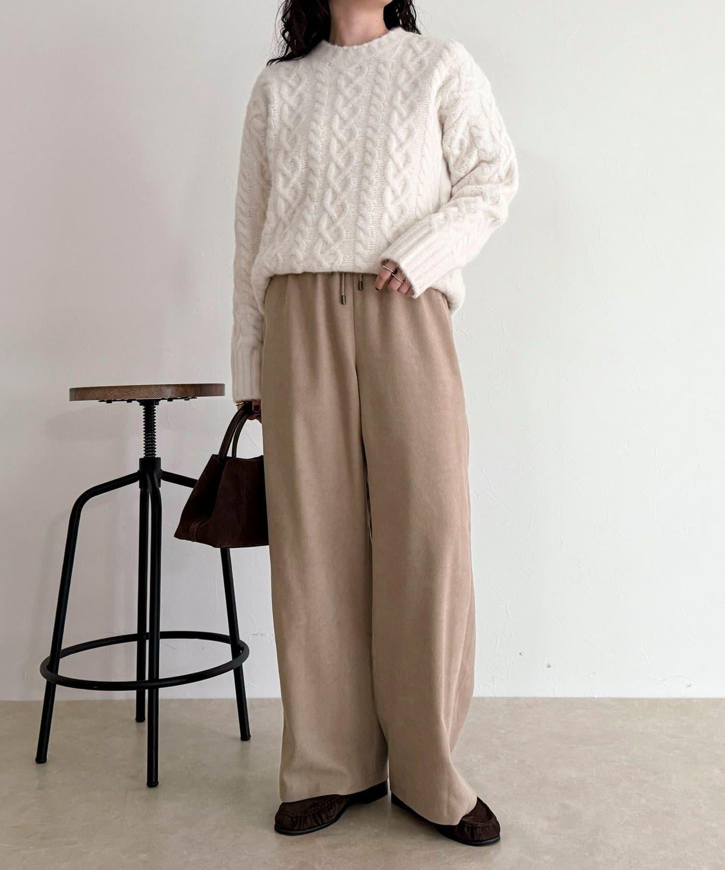 絲滑保暖半寬鬆休閒褲