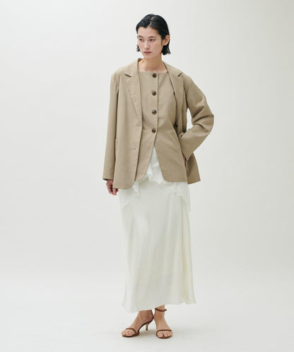 前後兩穿下襬蕾絲吊帶襯衫