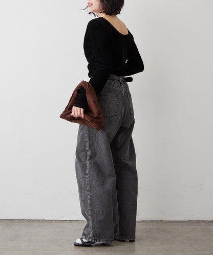 【2026春夏】弧形線條牛仔褲