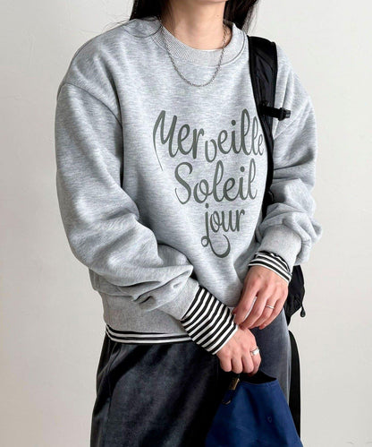 愛心圖案標誌印花衛衣套頭衫