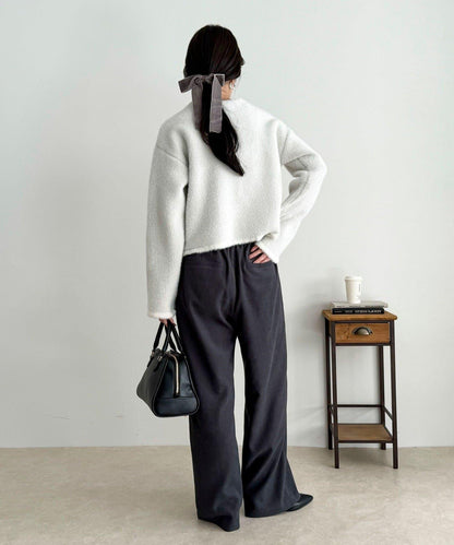 絲滑保暖半寬鬆休閒褲