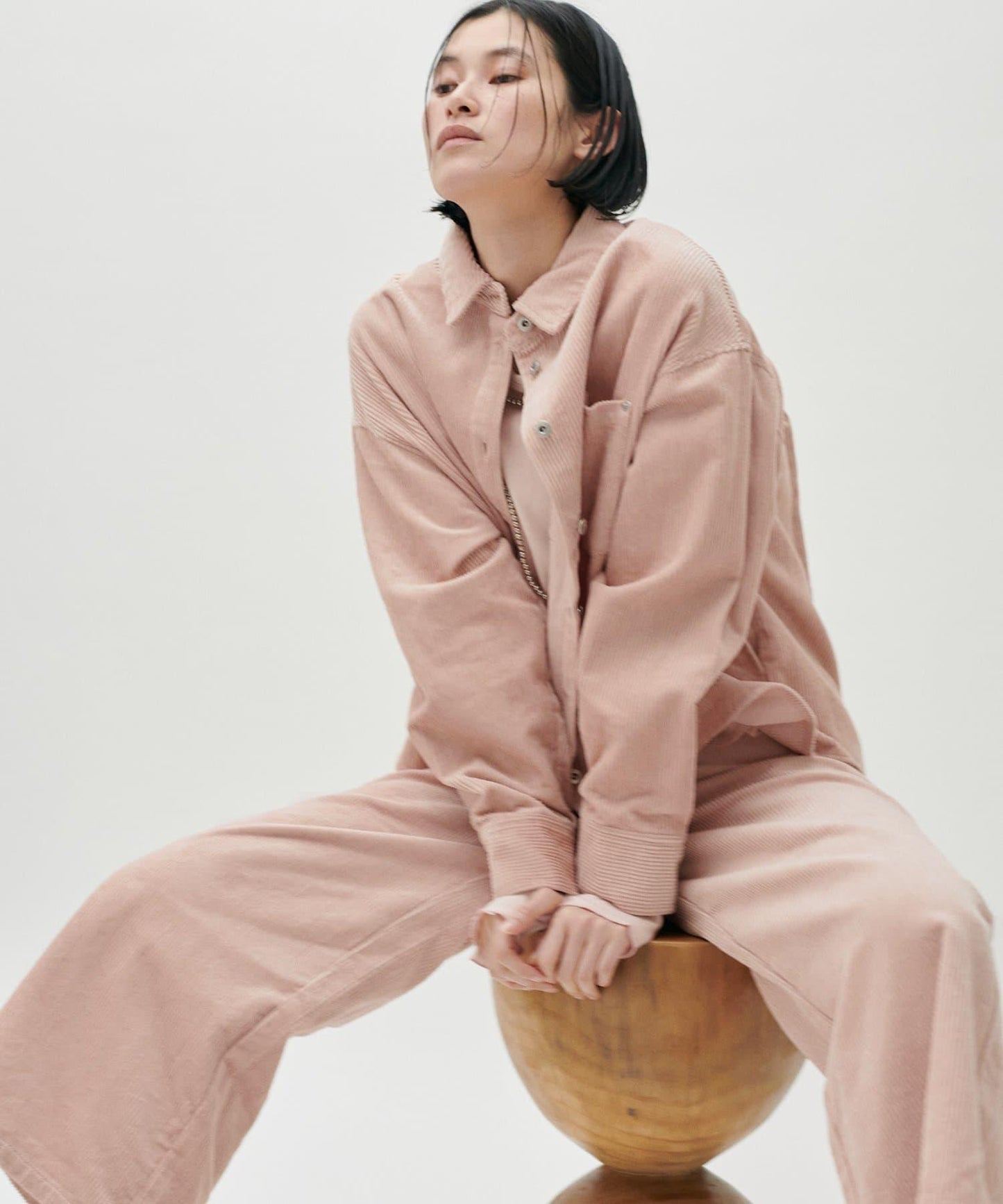 燈芯絨寬鬆襯衫