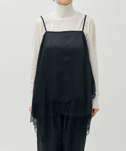 前後兩穿下襬蕾絲吊帶襯衫