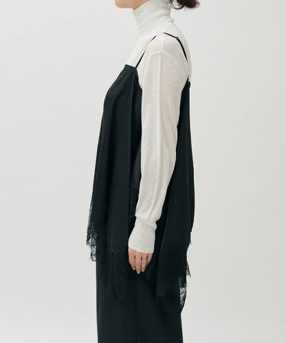 前後兩穿下襬蕾絲吊帶襯衫