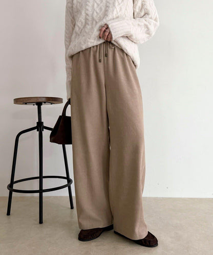 絲滑保暖半寬鬆休閒褲