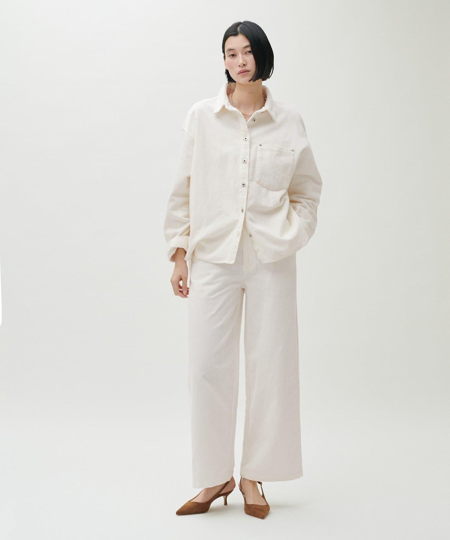 燈芯絨寬鬆襯衫