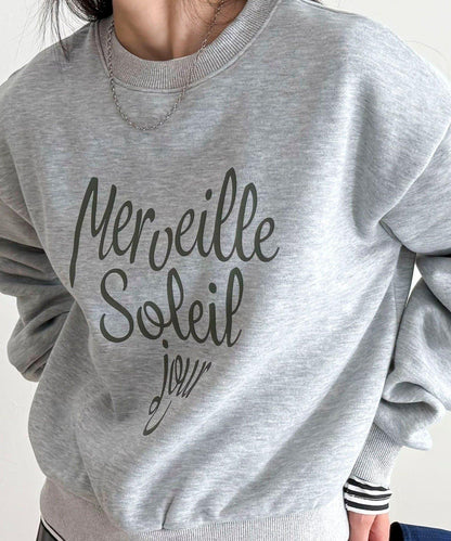 愛心圖案標誌印花衛衣套頭衫