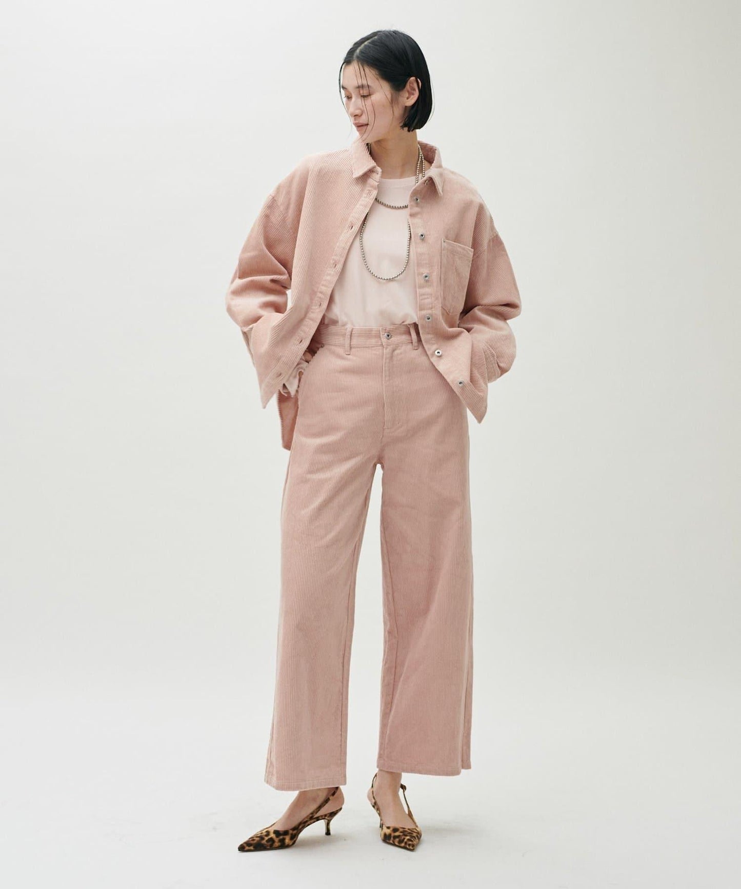 燈芯絨寬鬆襯衫