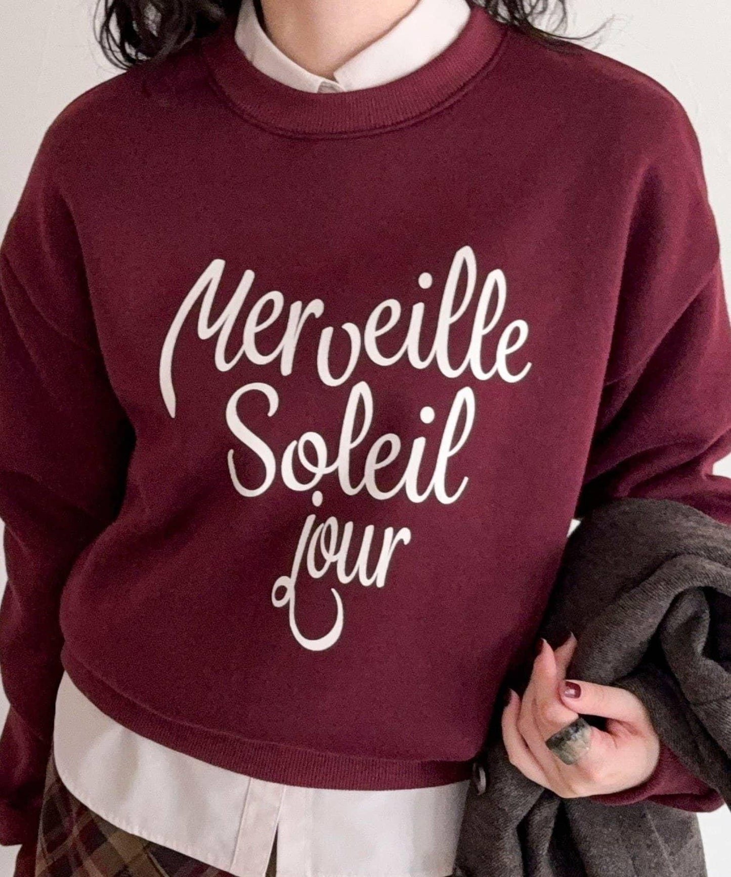 愛心圖案標誌印花衛衣套頭衫