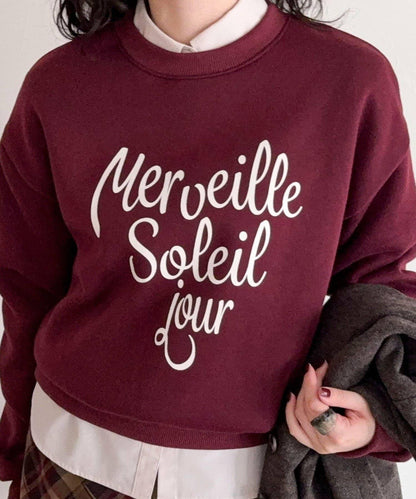 愛心圖案標誌印花衛衣套頭衫