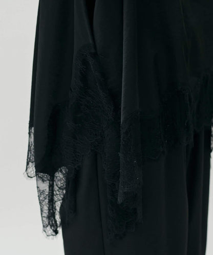 前後兩穿下襬蕾絲吊帶襯衫