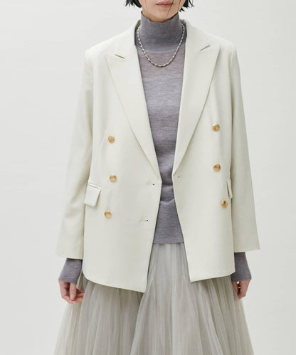 透視高領羊毛混紡針織套頭衫