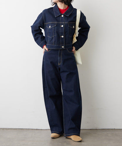 【2026春夏】弧形線條牛仔褲