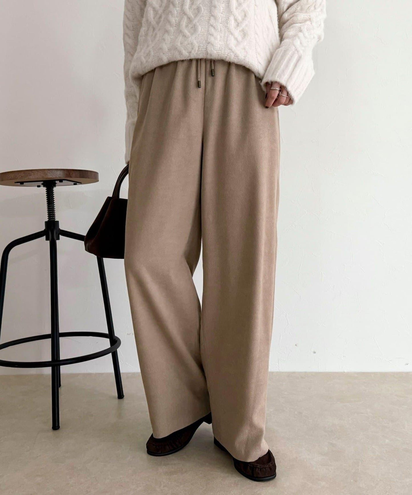 絲滑保暖半寬鬆休閒褲