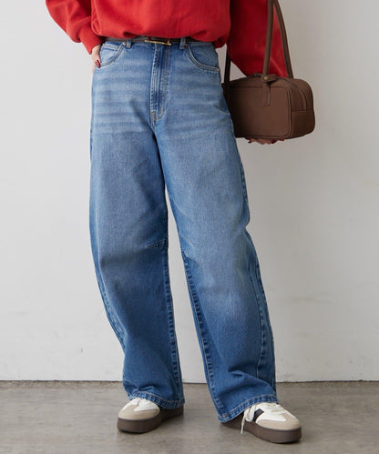 【2026春夏】弧形線條牛仔褲