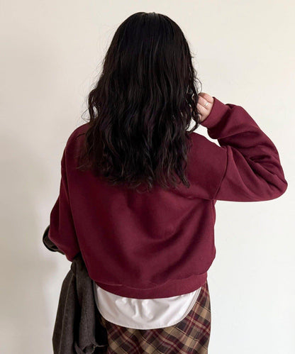 愛心圖案標誌印花衛衣套頭衫