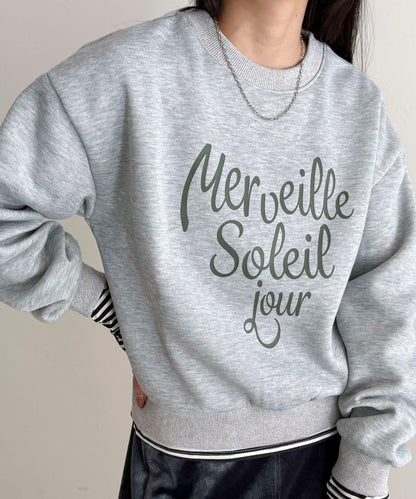 愛心圖案標誌印花衛衣套頭衫